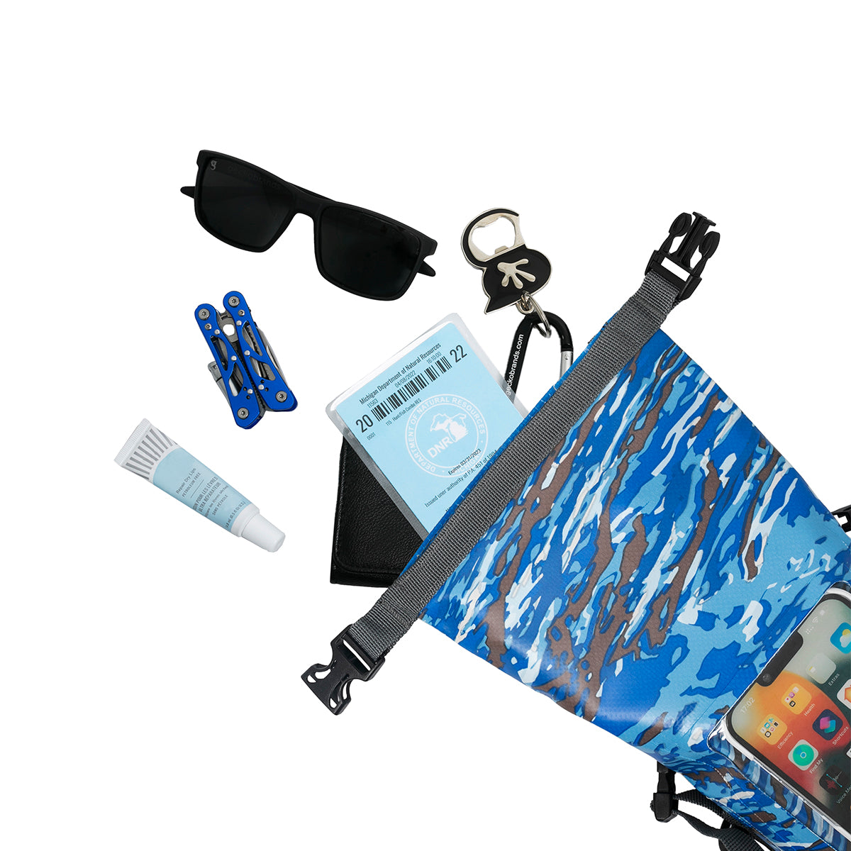 BOLSA SECA PARA CELULAR OCEAN COLOR  / PHONE TOTE WATERPROOF